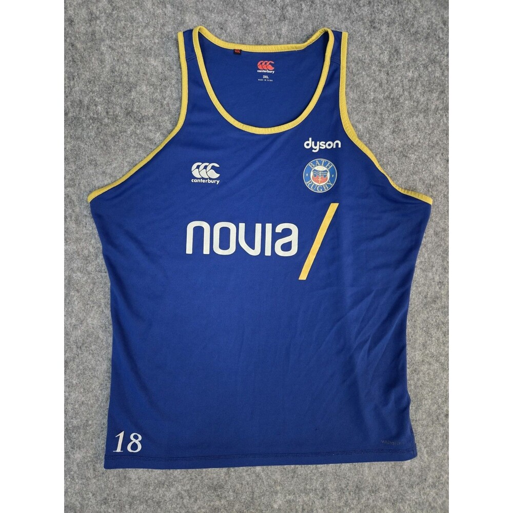 Bath Rugby Canterbury Training Tank Top Singlet Vest Blue Dyson Men's Size 3XL